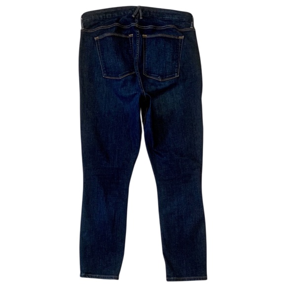 Good American Good Legs Crop Jeans High Rise Dark Wash Women's 16 - Picture 7 of 9